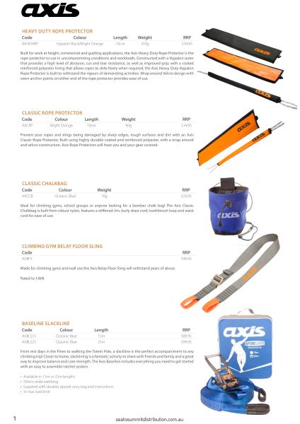 AXIS CATALOGUE | Equipped Outdoors